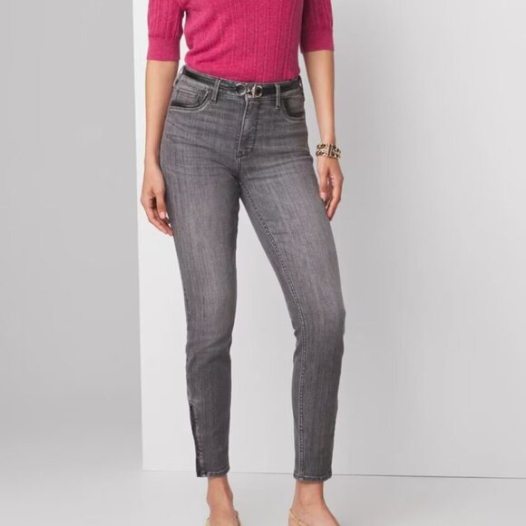 White House Black Market Denim - WHBM High-Rise Croc Skinny Ankle Jeans